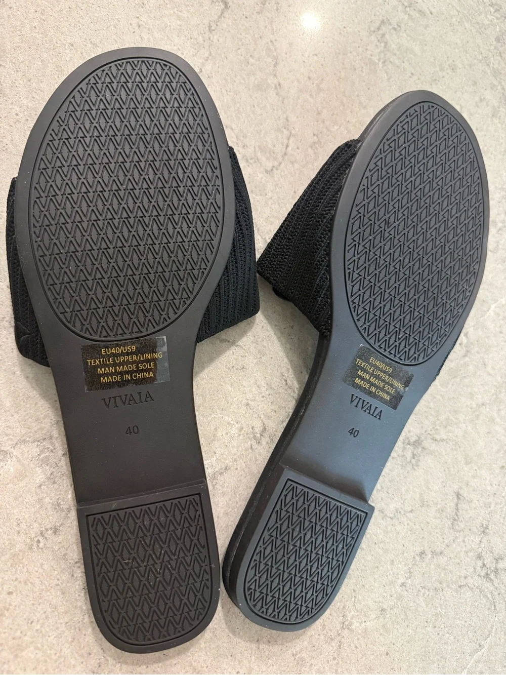 VIVAIA Black Butterfly Slide Sandals